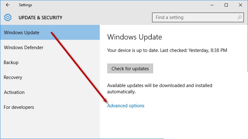 tat tu dong update windows 10