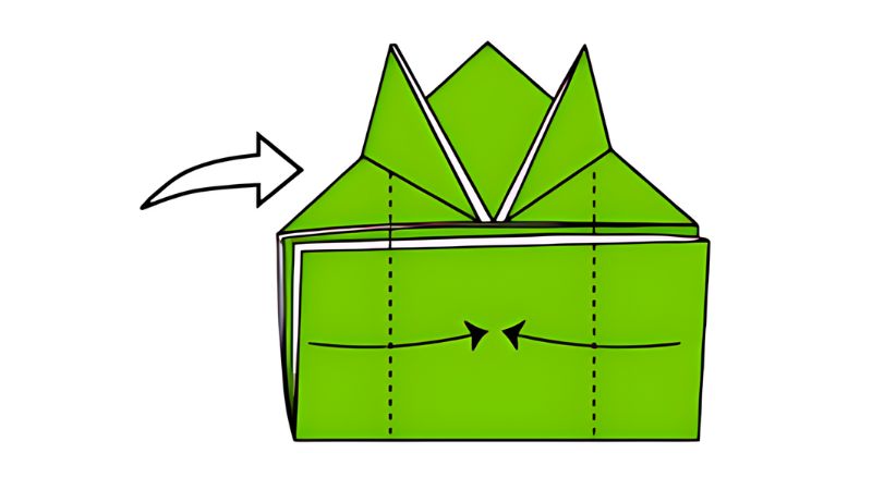 cách gấp con ếch nhảy